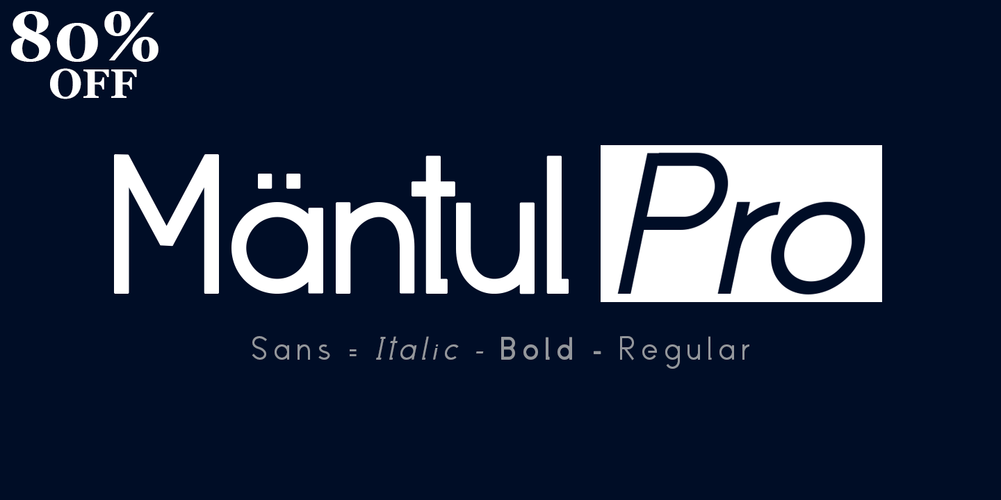 Beispiel einer Mantul Pro Semi Bold-Schriftart